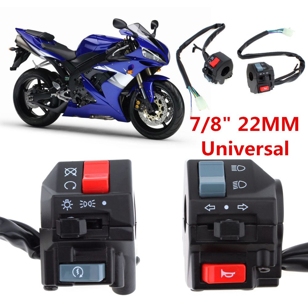 7/8" Handlebar Left/Right Horn~Turn Signal~Electric Start  Honda~Harley~BMW