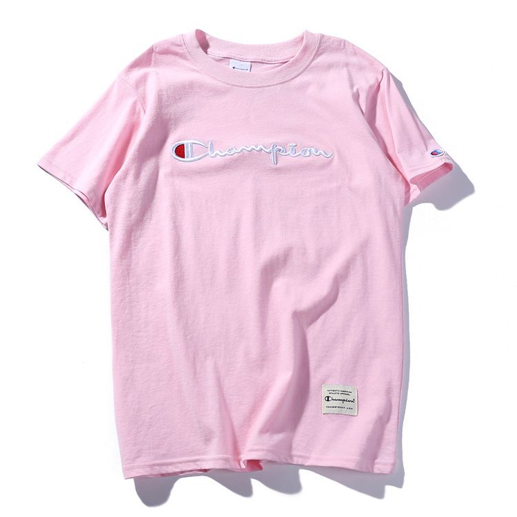 pink champion t shirt women's