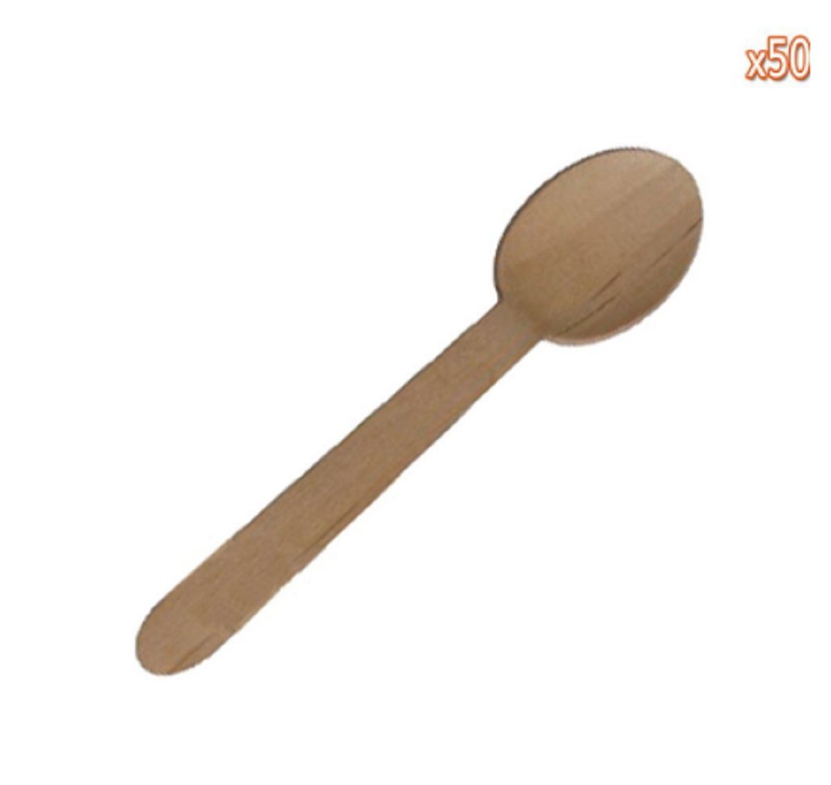 2020 Wooden Spoons Disposable Wood Cutlery Silverware 50 From