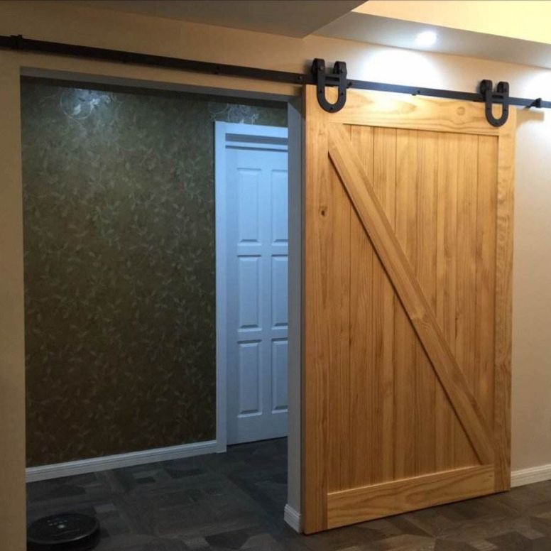 2019 4ft 5ft 5 6ft 6ft 6 6ft 8ft Black Antique Horseshoe Rustic Steel Barn Wood Sliding Doors Hardware Interior Track Kit From Homedecor1 59 69