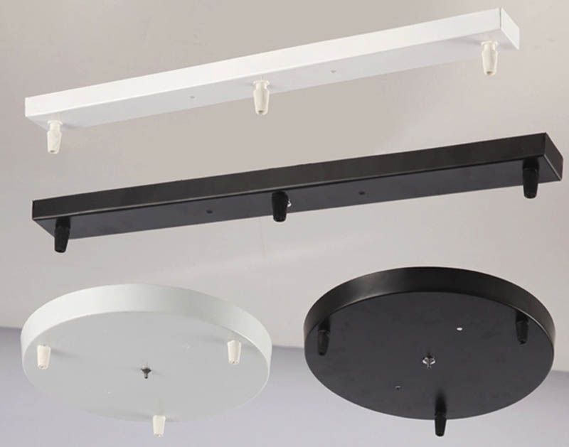 compre 10 piezas lampara de techo colgante placa de la lampara rectangulo base inferior borde de la plataforma de chasis de disco iluminacion