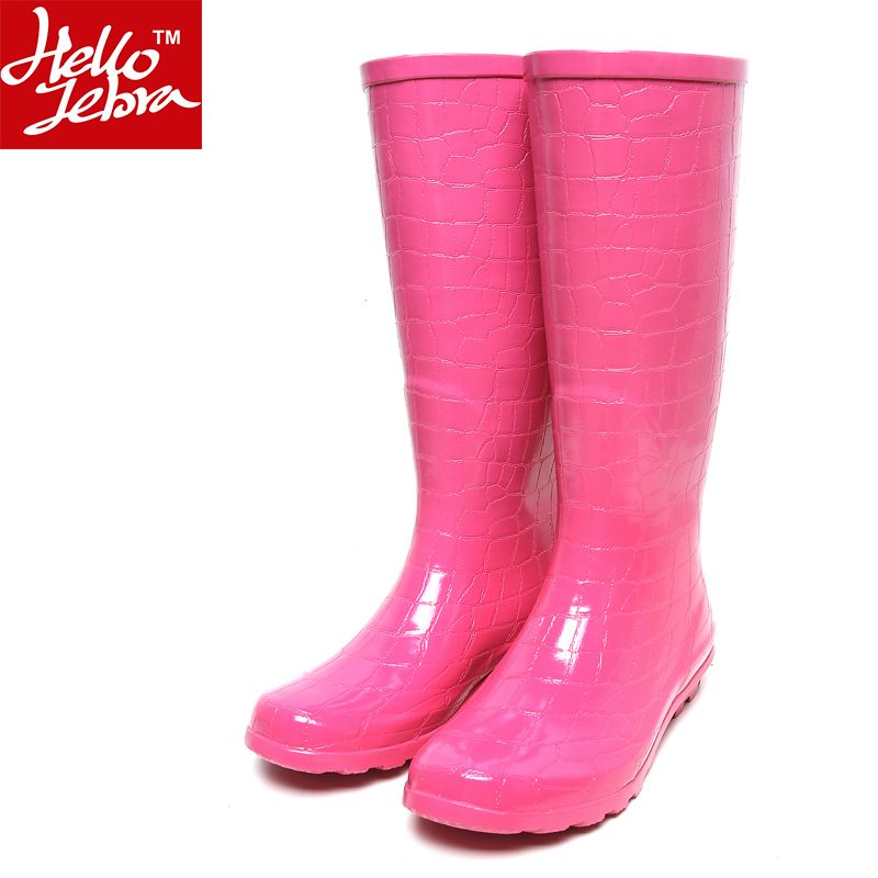 womens pink rubber boots