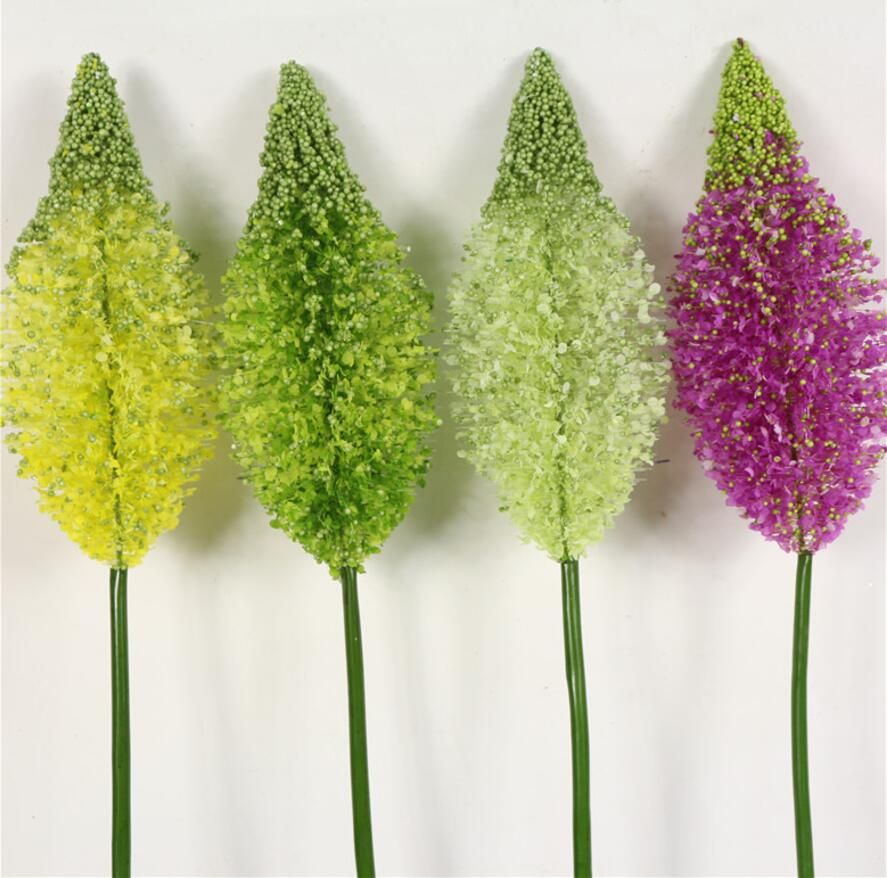 2020 Artificial Silk Green Bristlegrass Flower Stems For Craft Wedding