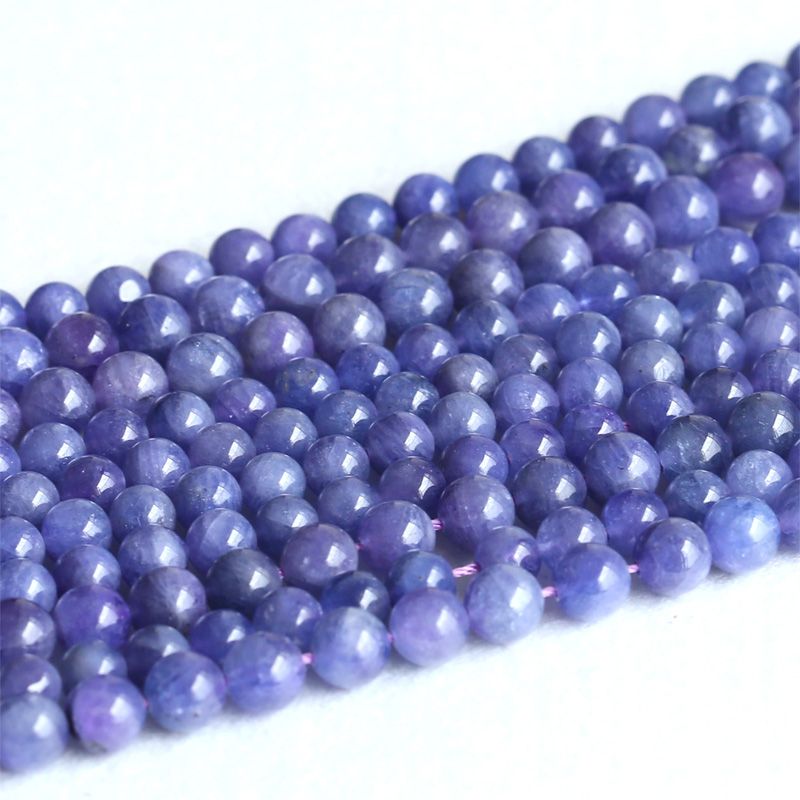 perles semi-précieuses 12 Tanzanites