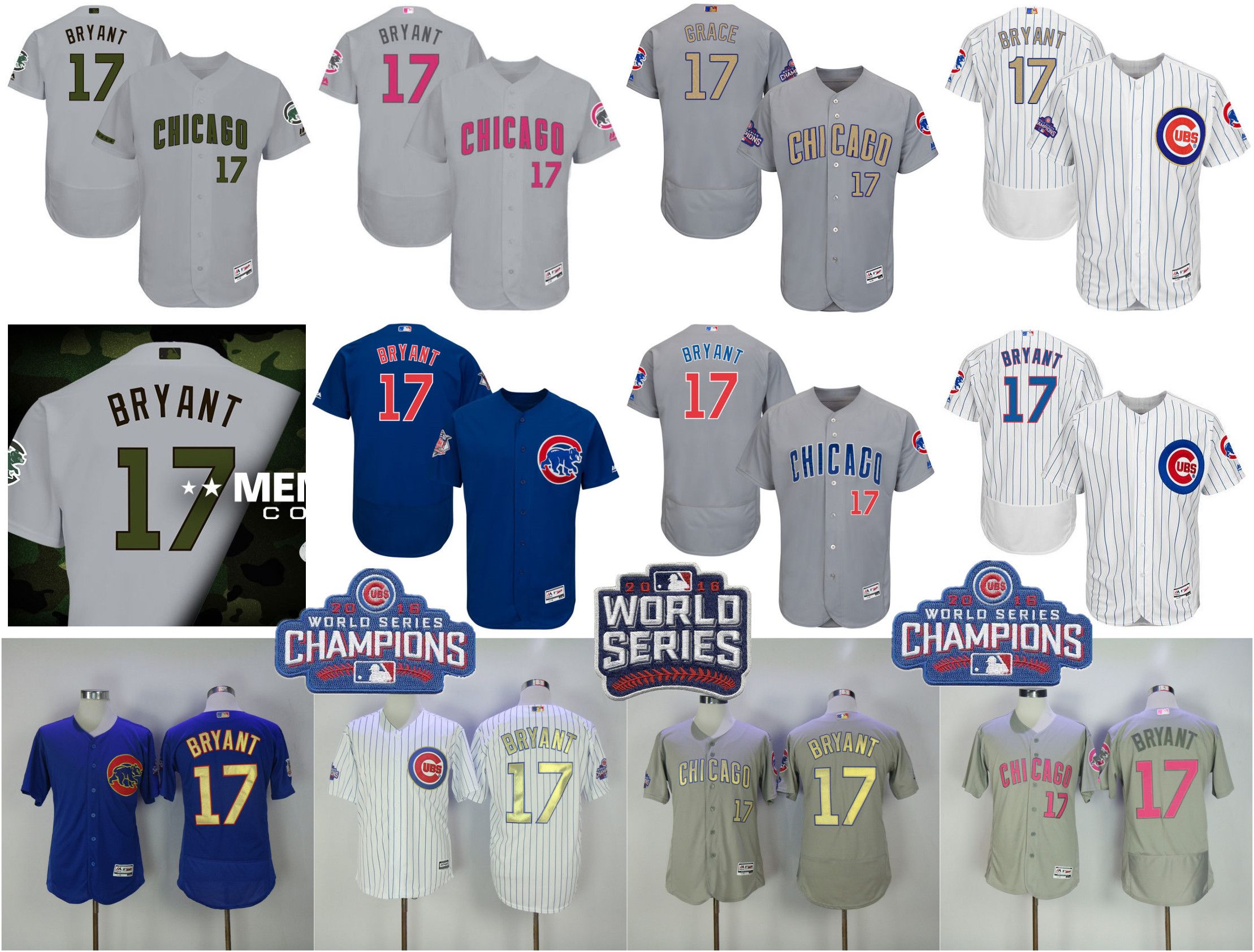 cubs world series jersey gold