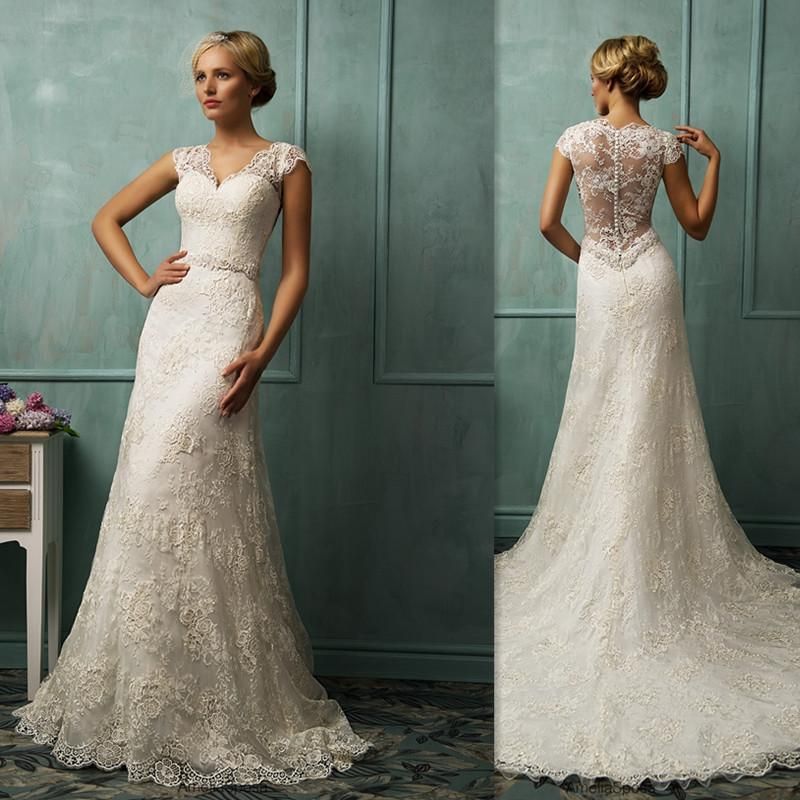 ivory lace wedding dress with sleeves