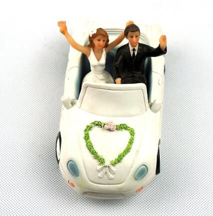 Acheter Pas Cher Elegant Voiture De Mariage Mariee Et Le Marie Toppers Couple Figurine De Mariage Drole De Gateau Topper Pour La Decoration De Gateau De Mariage Du 10 49 Fr Dhgate
