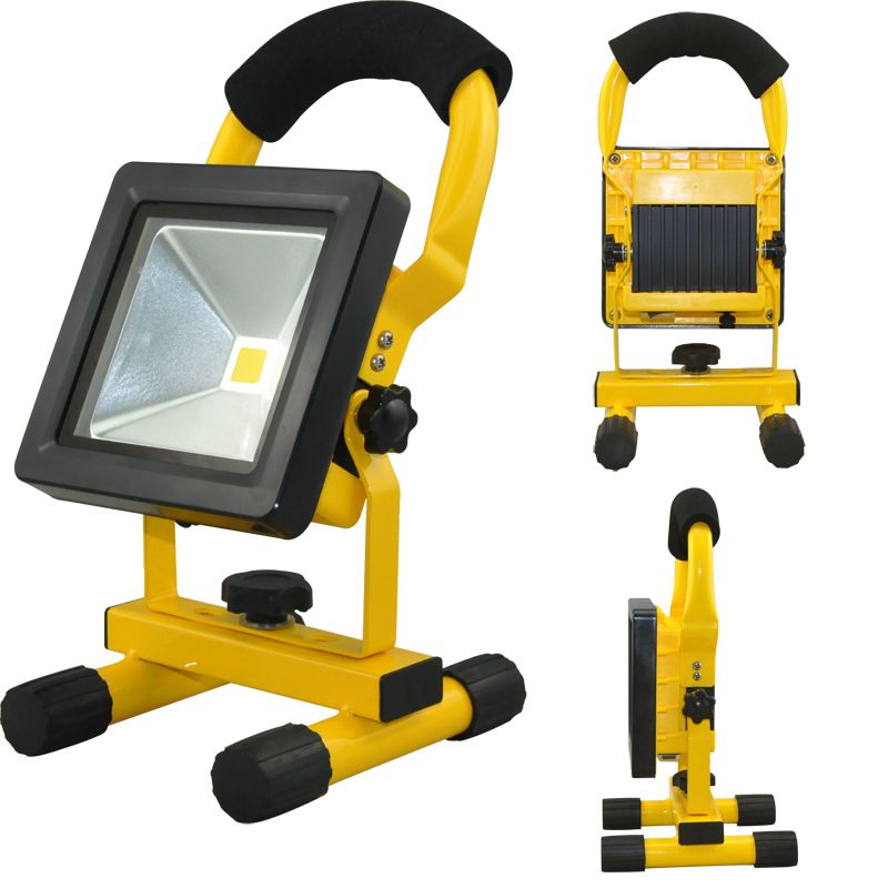 Battery Powered Portable Rechargeable Led Floodlight 10w 20w 30w 50w Ip65 Outdoor Use Flood Work Lights Mini Camping Emergency Light Coleman