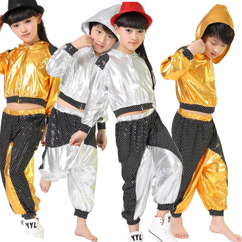 2020 Kids Hip Hop Dancewear Costumes Girls Boys Modern Jazz