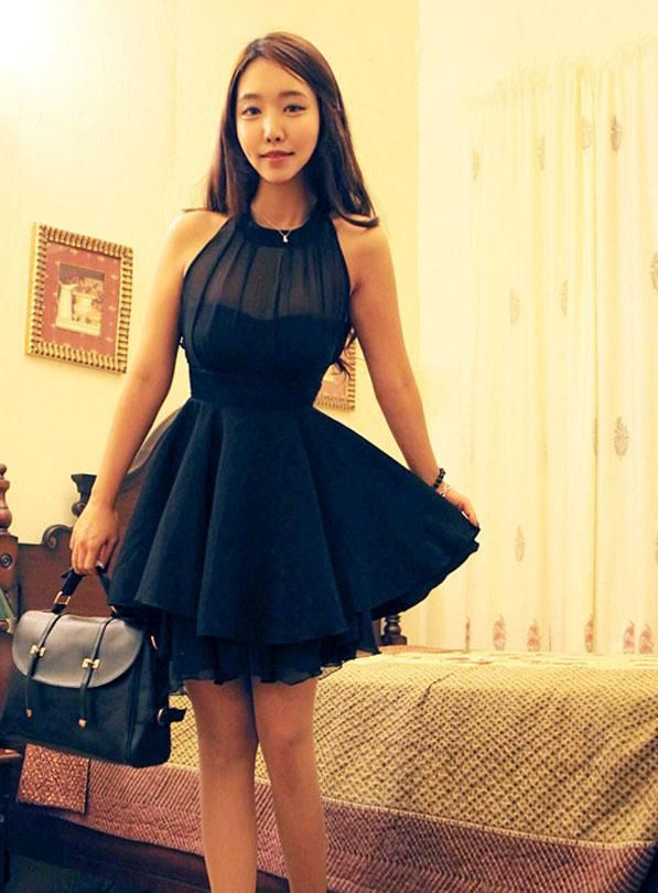 simple chiffon short gowns