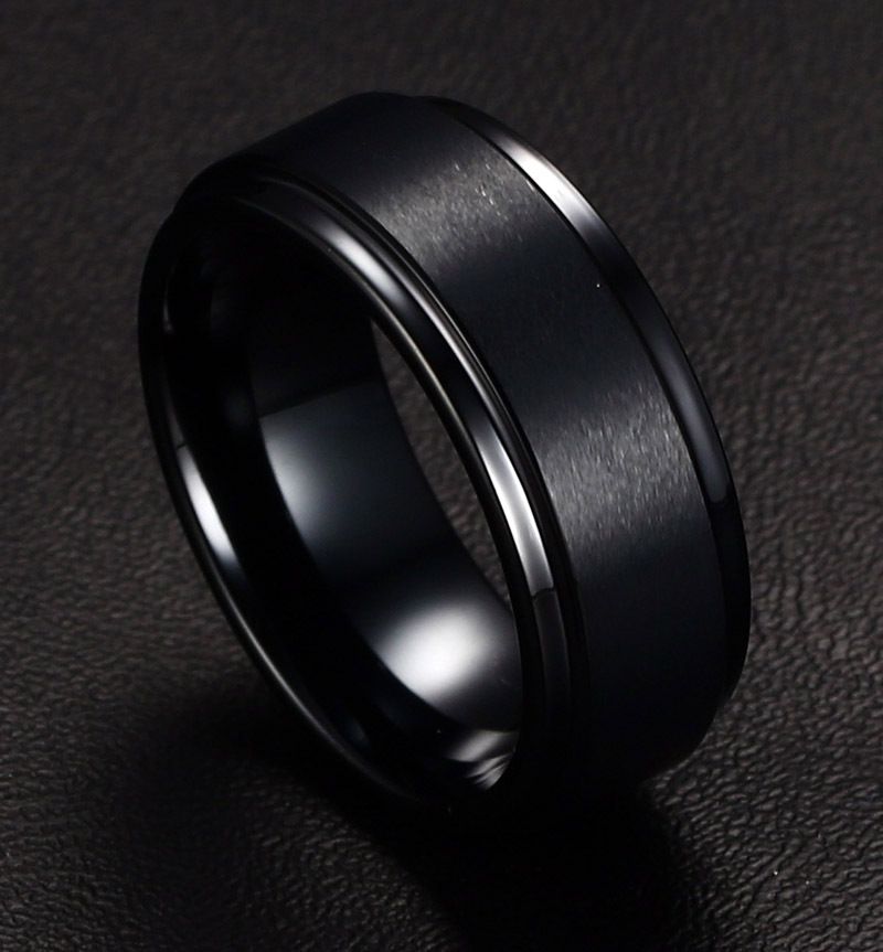 2021 Cool Men Tungsten Carbide Rings Pure Tungsten Black Rings For Men