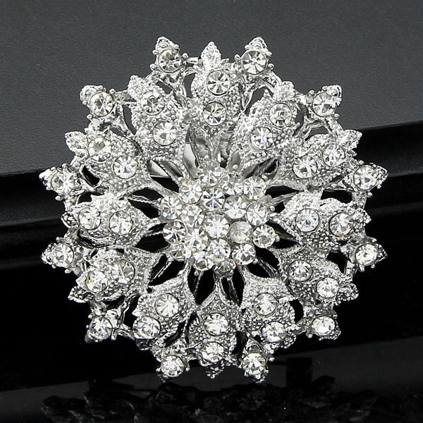Ramo de Boda Diamante Broche Pin Flor Nupcial Cristal Broche Diamantes De Imitación