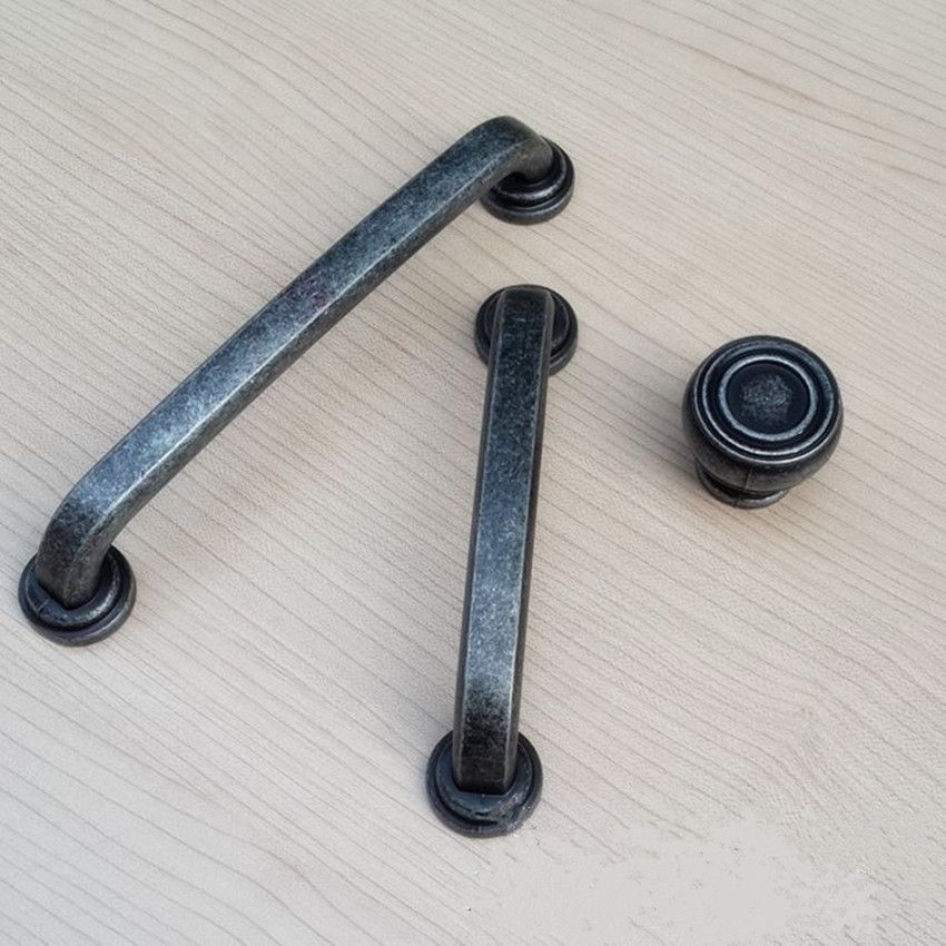 2019 96mm 128mm Retro Distress Furniture Handles Antique Tin