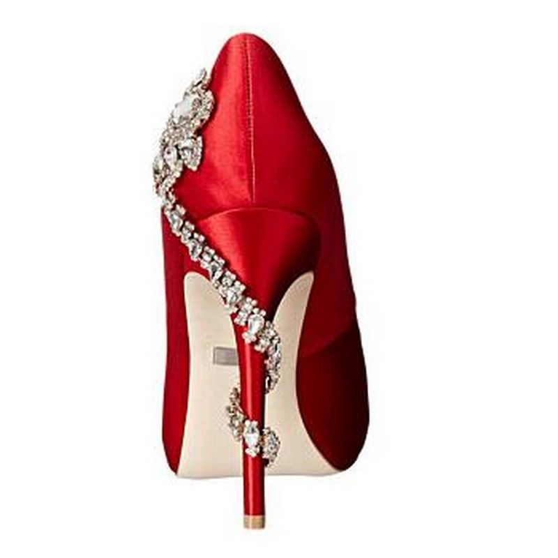 red wedding shoes wide fit
