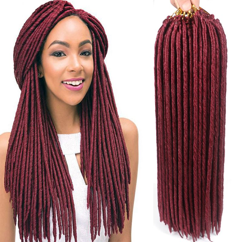 2019 18inch Synthetic Crochet Braids Hard Faux Locs Hair