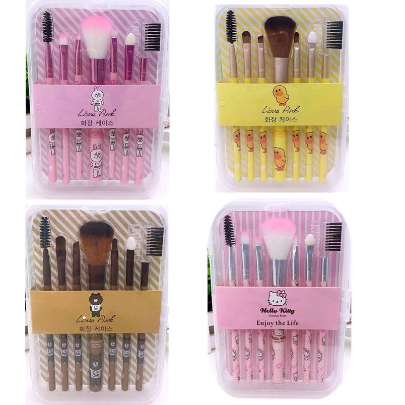 Hello Kitty Makeup Brushes Set Cute Cartoon Makeup Brush Set
