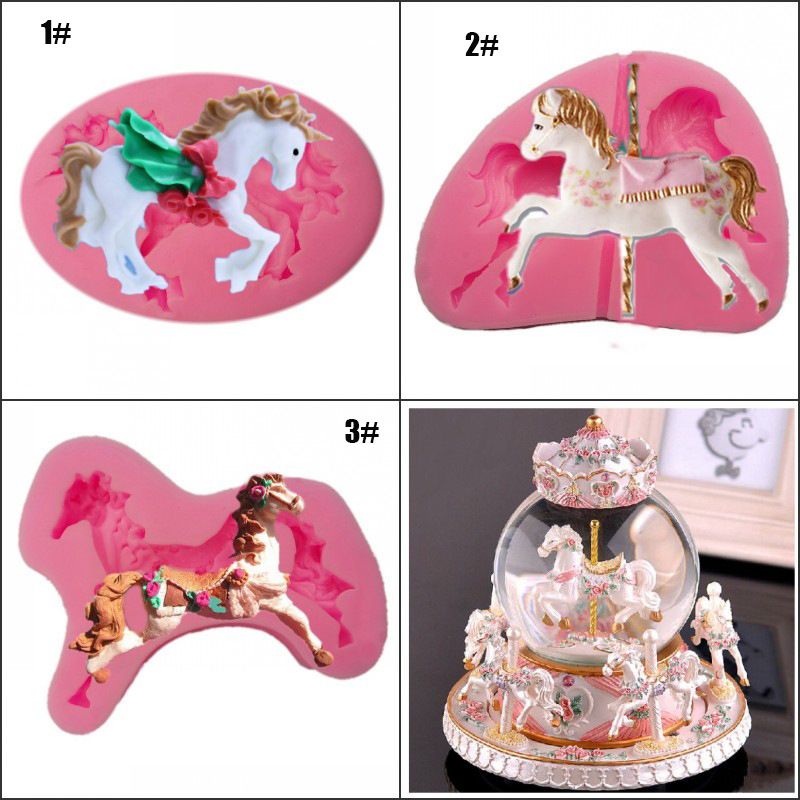 Acheter 3d Carrousel Gateau Moules De Qualite Alimentaire Silicone Chocolat Fondant Moule Merry Go Round Cheval Bricolage Cuisine Cuisson Gateau Decoration Outil De 13 98 Du Lejia Toy Fr Dhgate Com