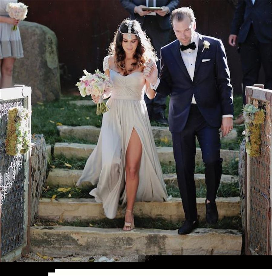 rustic beach wedding dress