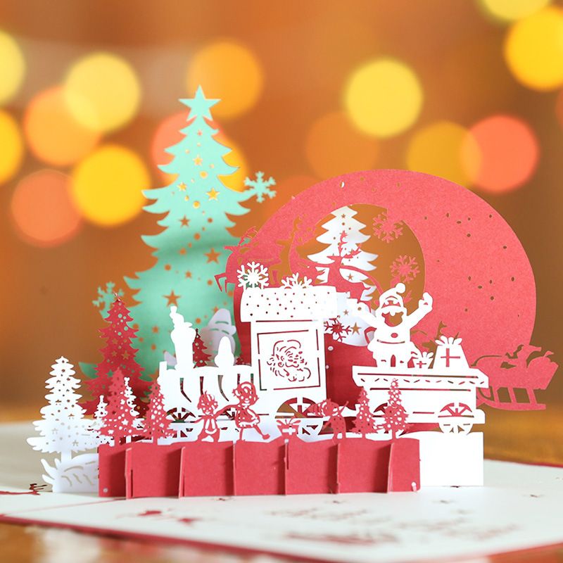 Cartoline Di Natale.Acquista Le Decorazioni Di Natale Abbastanza Graziose Delle Cartoline Di Natale Delle Carte Di Regalo 3d Della Cartolina Dauguri Di Natale Pop Up Popolano La Cartolina Dauguri Allingrosso A 1 3 Dal