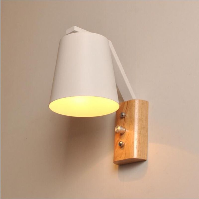 2019 Indoor Wall Mounted Led Sconce E27 Socket Built In Switch Indoor Wall Mounted Led Sconce E27 Socket Built In Switch Wood Base Lamp Include Bulbs 220 240v