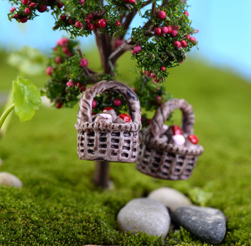 Grosshandel Mini Korbe Miniaturen Fur Terrarien Harz Handwerk Fee Garten Dekoration Bonsai Figuren Ornament Puppenhaus Wohnkultur Von Wenjingxu 3 95 Auf De Dhgate Com Dhgate