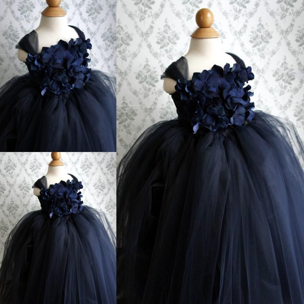 girls navy blue party dress