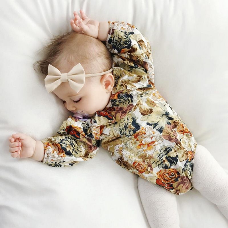 floral long sleeve onesie baby