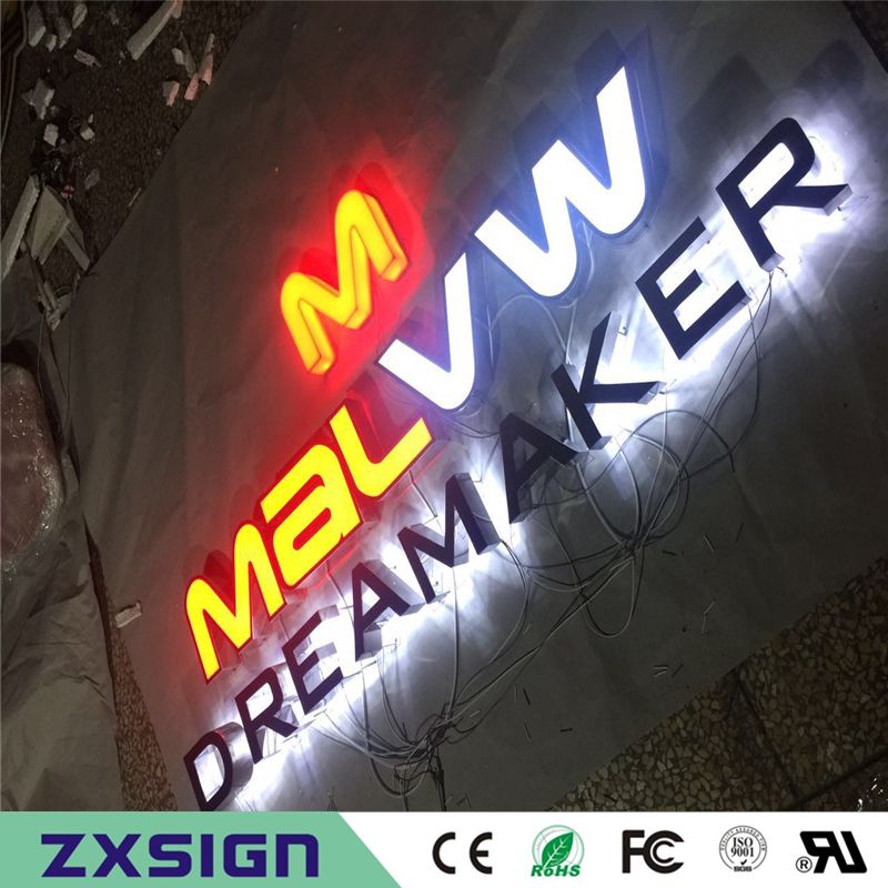 2021 Factory Outlet Stainless Steel Backlit Led Words For Store Front