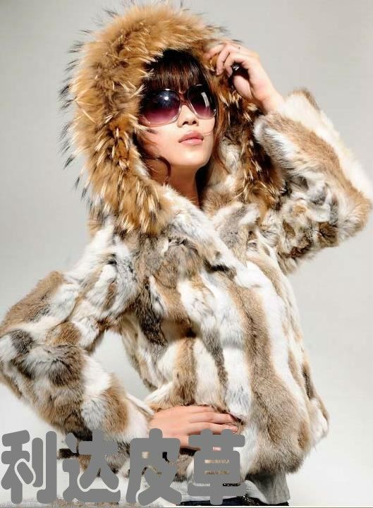 short rabbit fur jacket