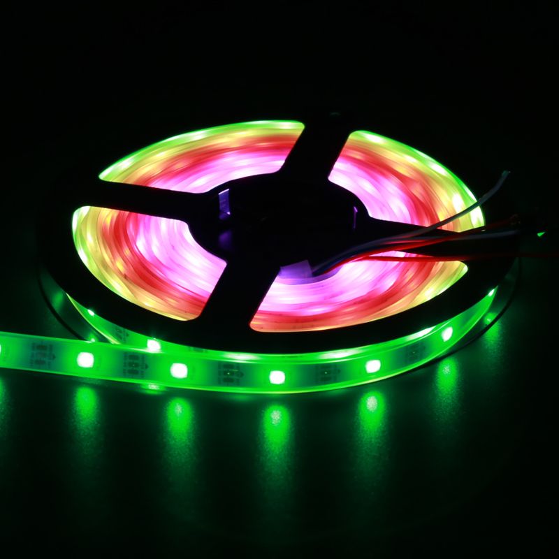 compre 5v tiras direccionables impermeables ws2812 30 led rgb led tira ws2812b pixel llevado digital luces 30pixels chips ws2811 m blanco cinta digital pcb a 16 22 del huanuomei dhgate com