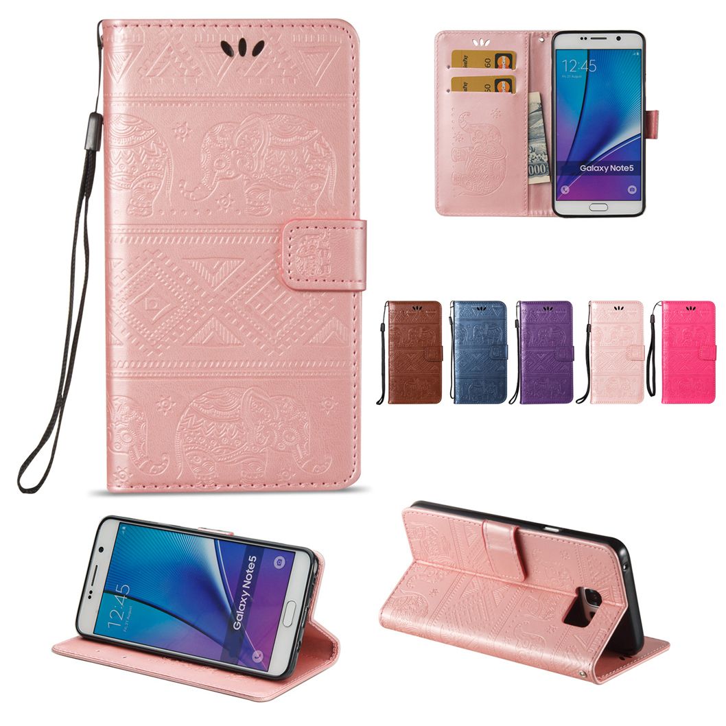 For Samsung Galaxy Note5 Note 5 Wallet Cases Pu Leather Holder With Flip Buckle Card Slot Embossed Empaistic Kitty National Calf Elephant Cases For Cell Phones Cell Phone Carrying Case From Phonedress Coocoo