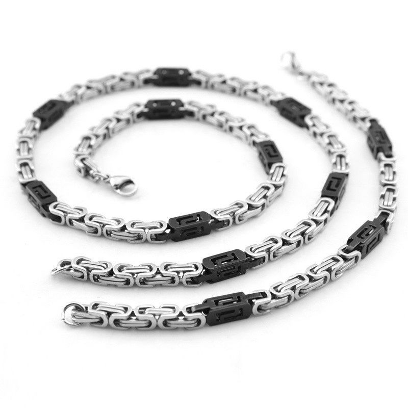 Mens Necklaces Stainless Steel Silver 