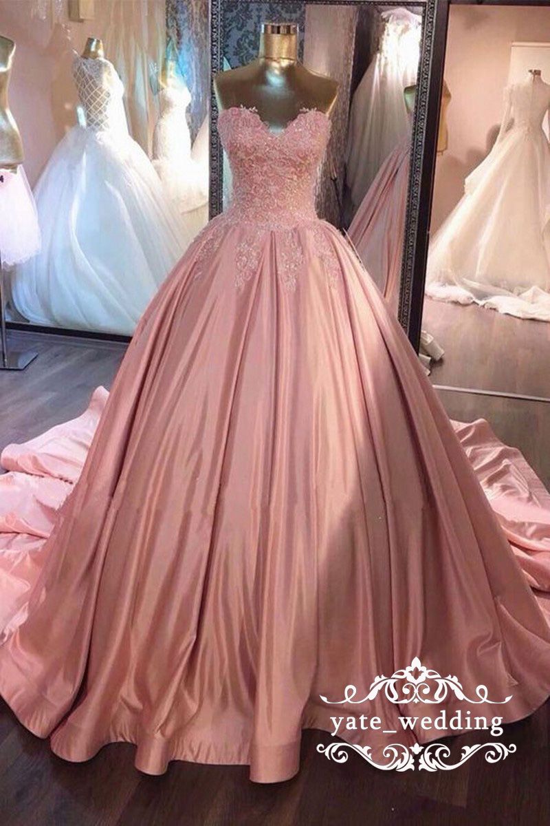 rose pink ball gown