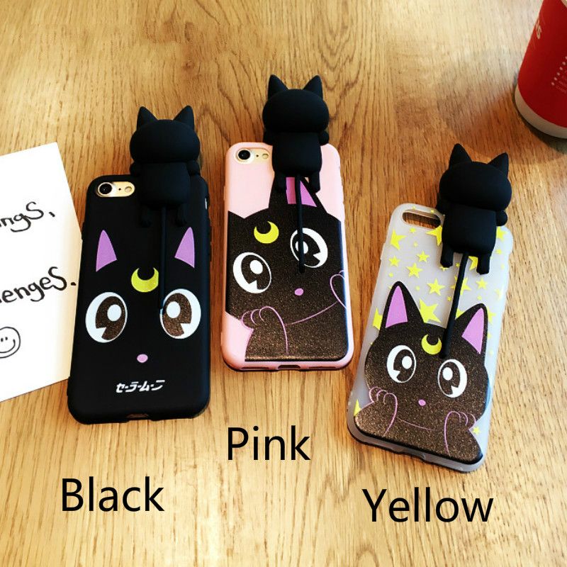 Compre New Bonito Dos Desenhos Animados Sailor Moon Linda Cat Luna Silicone  Case Capa Para Iphone 7 7 Plus 6 6 S 6 Mais Cabeça Som Em Pitada Barato |  Entrega Rápida E Qualidade | Pt.Dhgate
