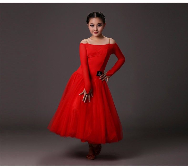 Acquistare Abiti Da Ballo Bambini Neri Rossi Abiti Da Ballo Ballo Da Ballo  Abiti Da Ballo Sala Da Ballo Abiti Da Valzer Abito Da Ballo Standard  Ragazza Foxtrot Dancewear Economico | Consegna