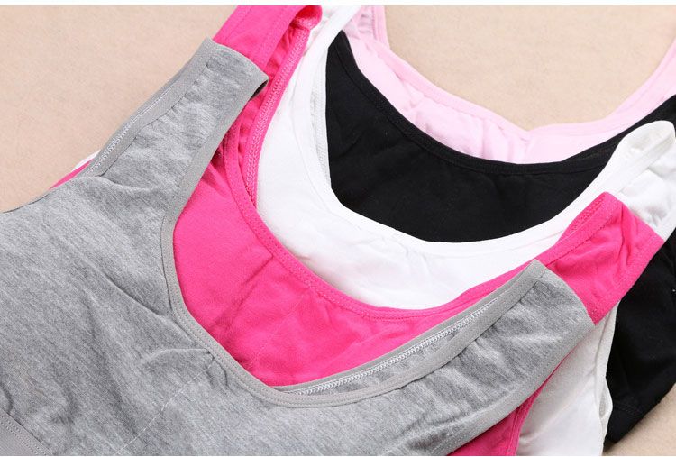 White Black Sports Bras For Girls Cotton Childrens Bra ...