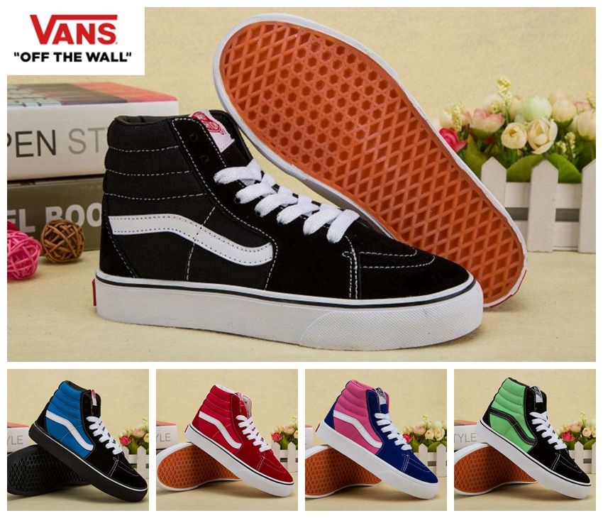 vans shoes for girls black and red