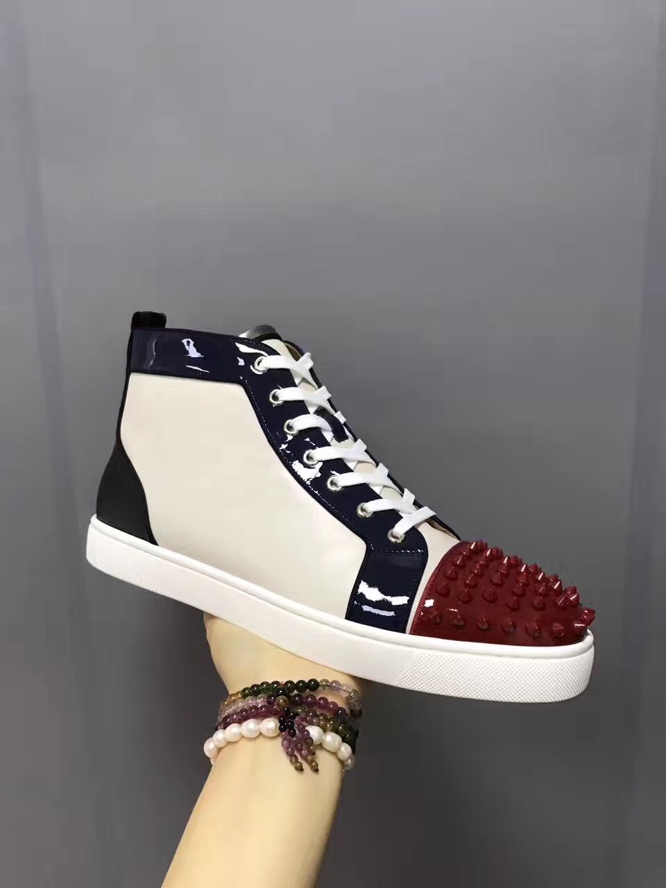 sparkly red bottoms sneakers