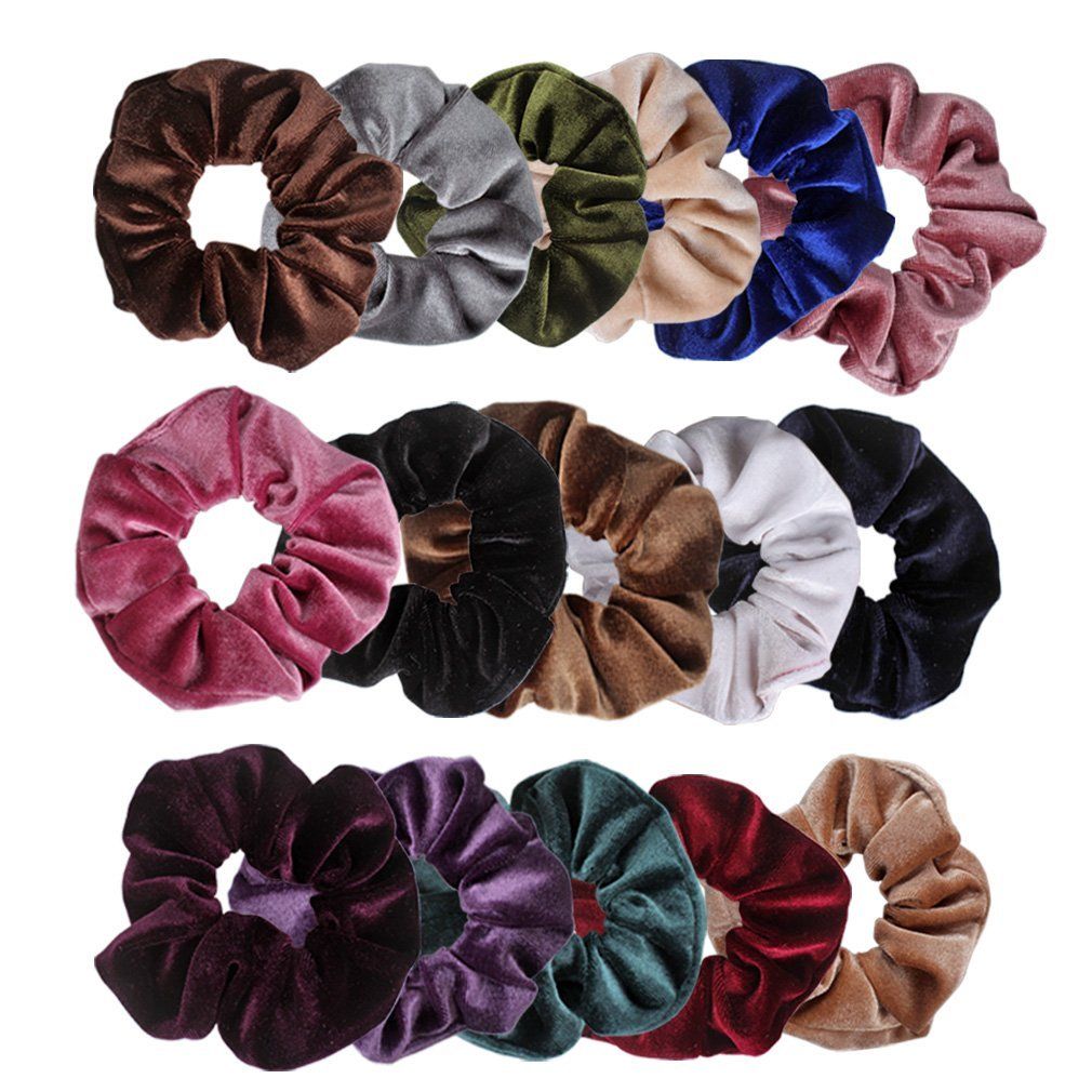 Velvet Scrunchies Hair Bobble Elastics Scrunchy Hair Bands Headbands Women Scrunchies Bobbles Hair Ties Hair Products Sale Amazing Hair Products From