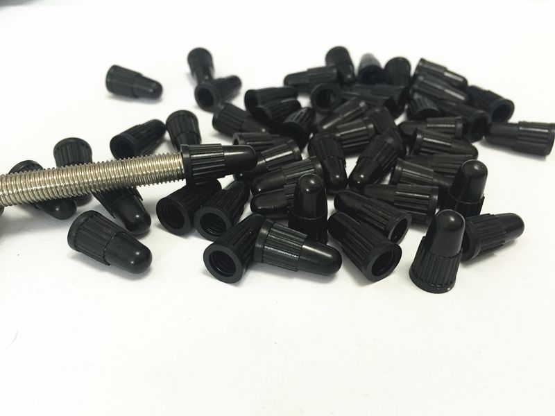 100pcs//lot Black Plastic Dust valve caps bike car wheel tyre air valve stem-e