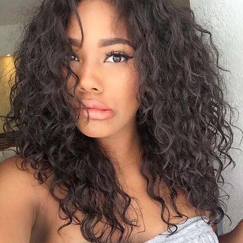 Best Wigs Curly Long Bob Lace Front Wigs Brazilian Human Hair Full Wigs For Black Women Natural Hair Line Baby Hair CA897 Curly Lace Wig Curly Hair