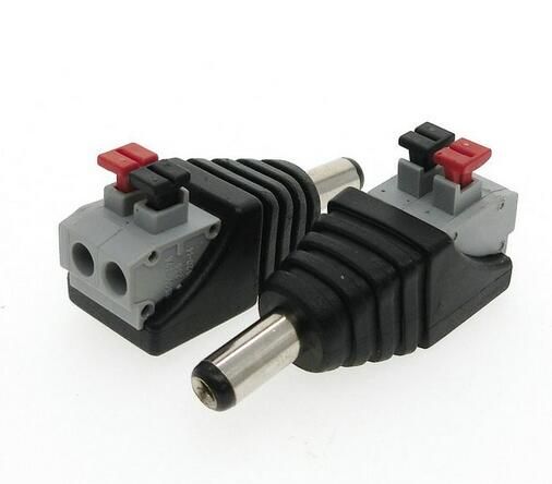 conector dc macho y hembra