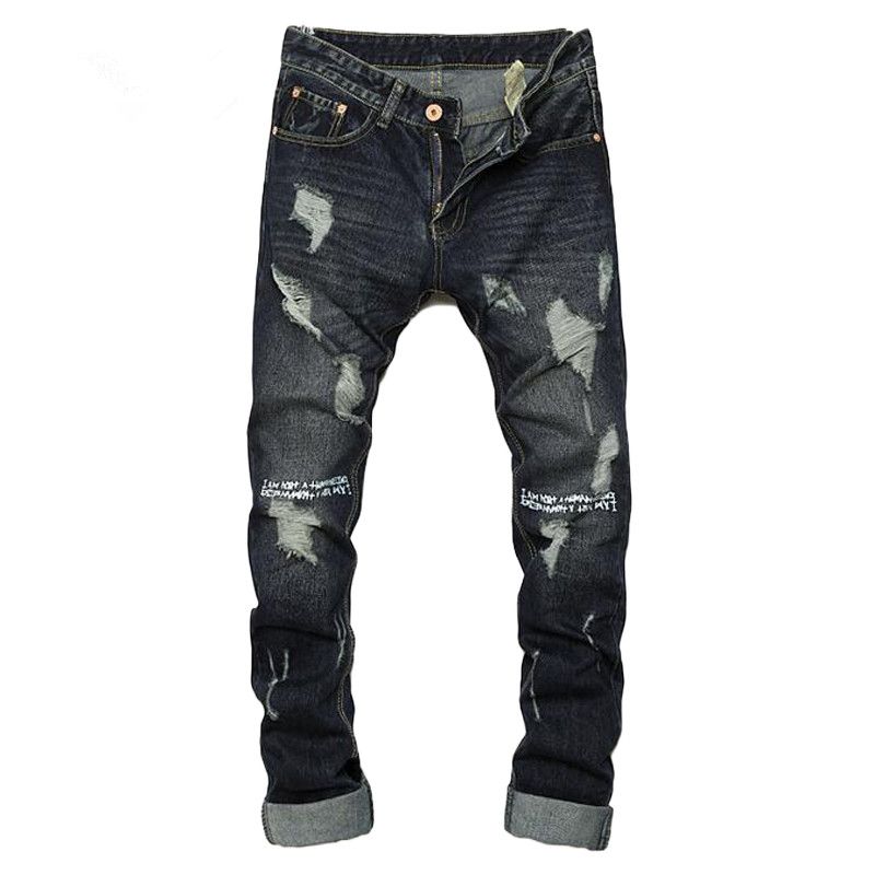 Ripped Jeans For Men Hot Sale Skinny Jeans Size 28 To 36 Slim Fit Mens