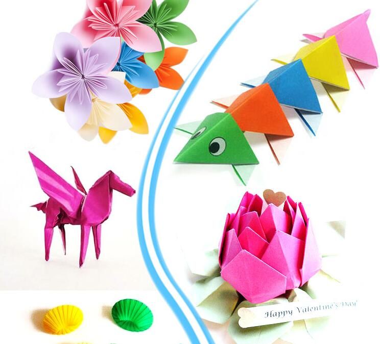 Großhandel 15 15cm 20 20cm 14 Farben Diy Mehrfarben Origami Papier Diy Rose Blume Diy Handgemachte Falten Rose Geschenk Verpackung Papier Von