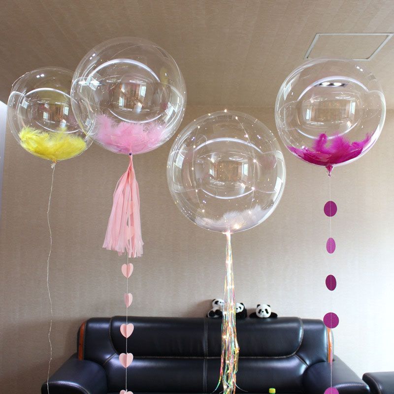36inch Giant Clear Plastic Confetti Filled Balloons Birthday