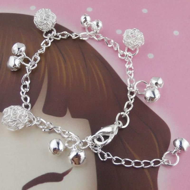Jingle Bell Anklet 925 Sterling Silver w//Free Gift Box Sizes 8/" to 13/"