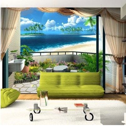Großhandel Benutzerdefinierte Wandbild Wand Papier Strand Blauen ... Großhandel Benutzerdefinierte Wandbild Wand Papier Strand Blauen ...