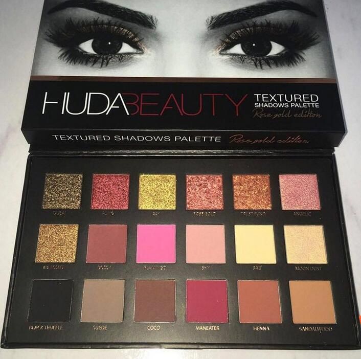 Eyeshadows Eye Pallets Textured Shadows Palette Rose Gold Edition Eyeshadow Shimmer Matte Eyeshadow Pro Eyes Makeup Cosmetics Free Cosmetics Brands