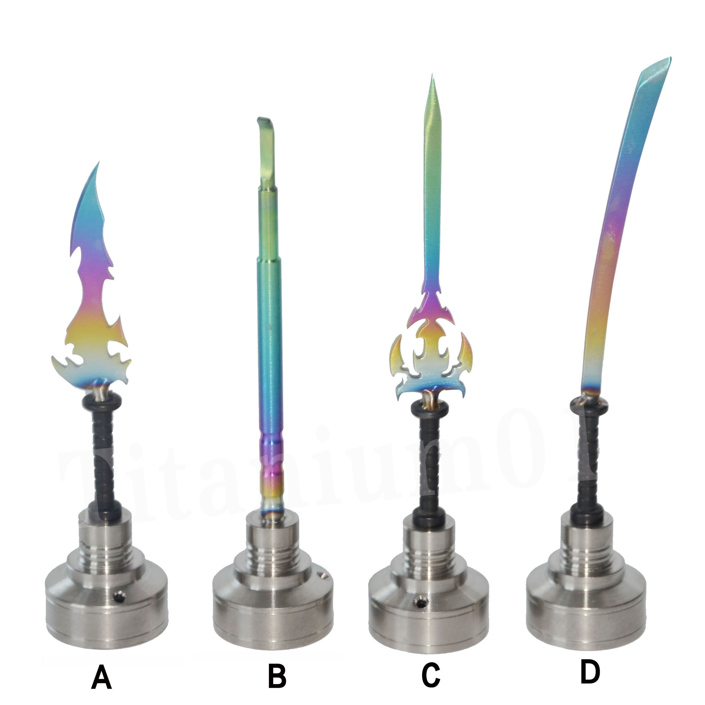 2021 Colourful MiniNail Carb Cap GR2 Titanium Nail Carb Cap With Different Dabbers Fit 22mm