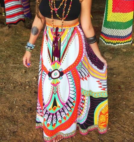 boho style maxi skirts